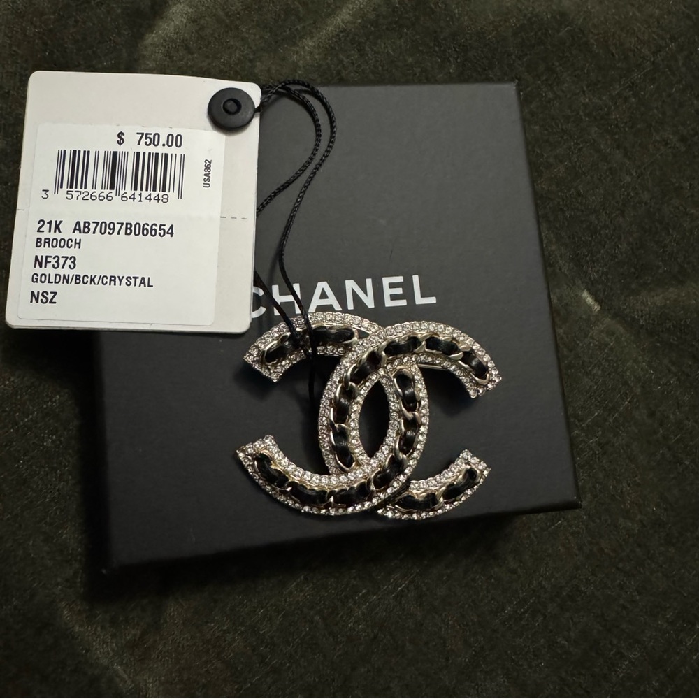 Chanel Gold and Silver Brooch